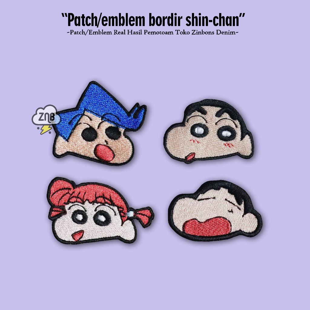 Jual Patch bordir shin chan emblem sinchan patch karakter patch emblem ...