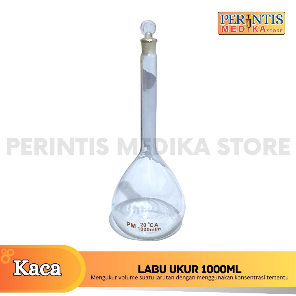 Jual Labu Ukur Kaca 1 Liter l Labu Takar 1000 ml l Labu Kaca Ukuran ...