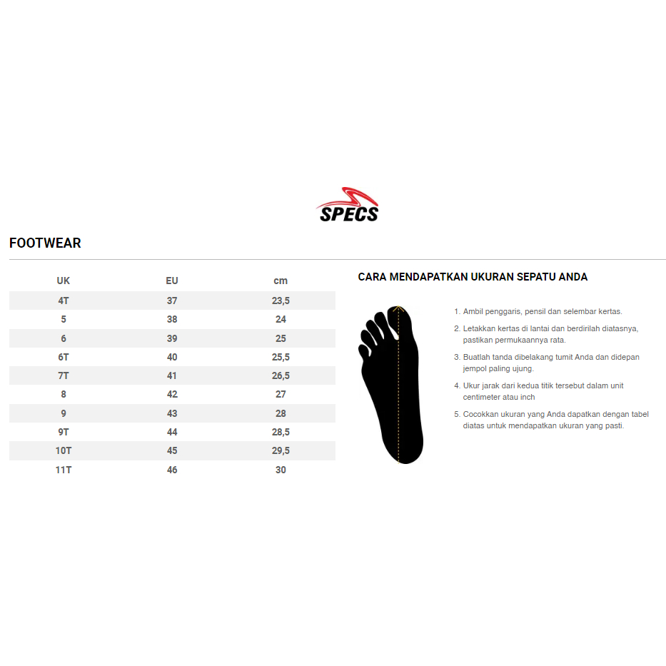 Jual SEPATU FUTSAL SPECS METASALA TRIGGER | Shopee Indonesia