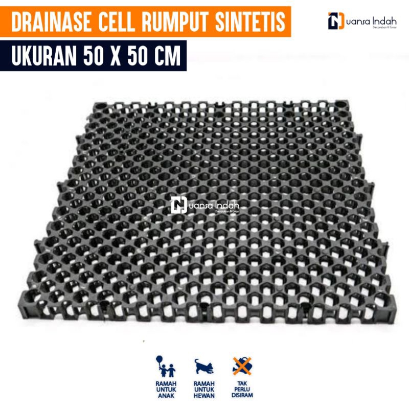 Jual Drainase Cell Rumput Sintetis Perkotak Utuh Ukuran X Cm