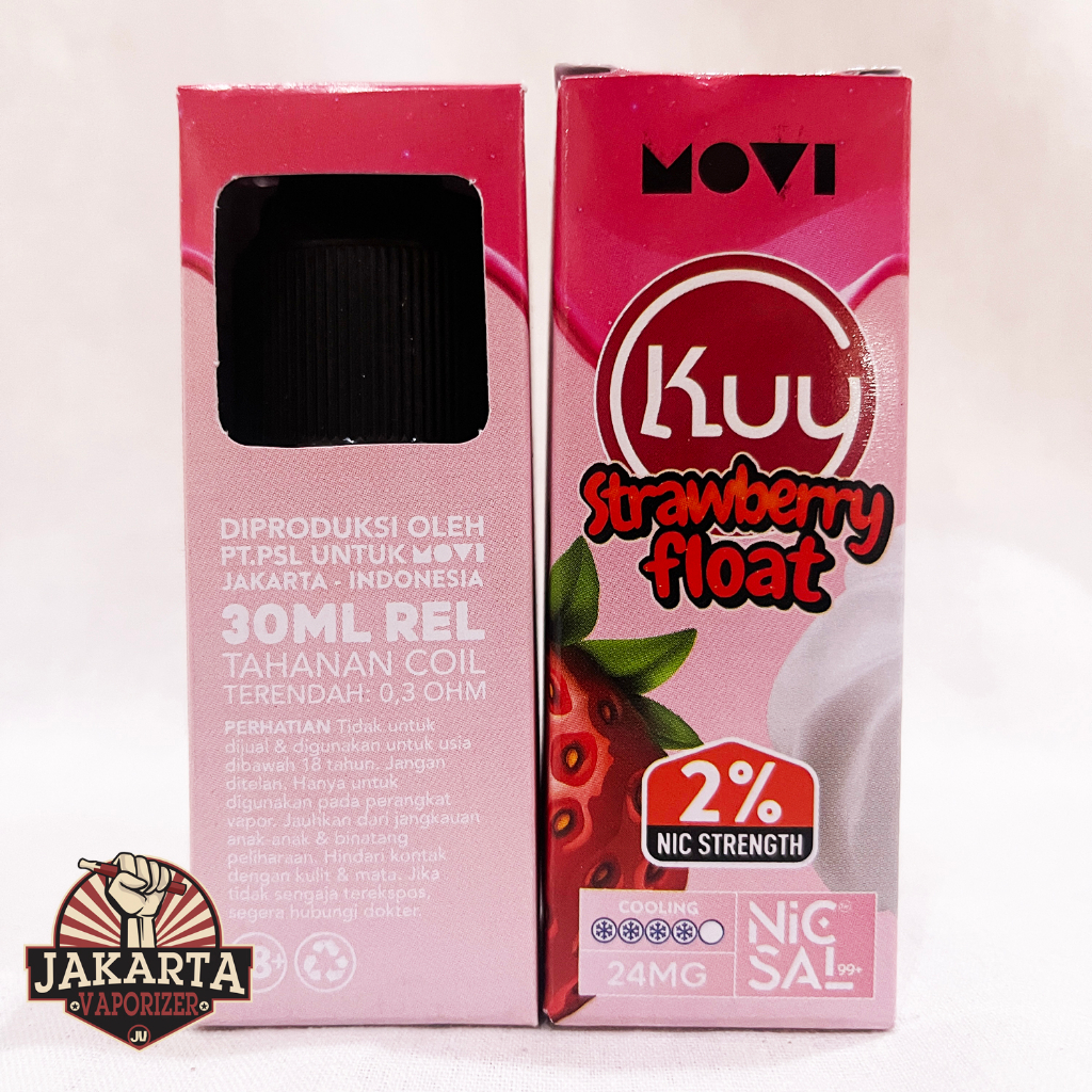 Jual [SALT] NICSAL 99+ KUY STRAWBERRY FLOAT SALTNIC 30ML 24MG BY MOVI ...