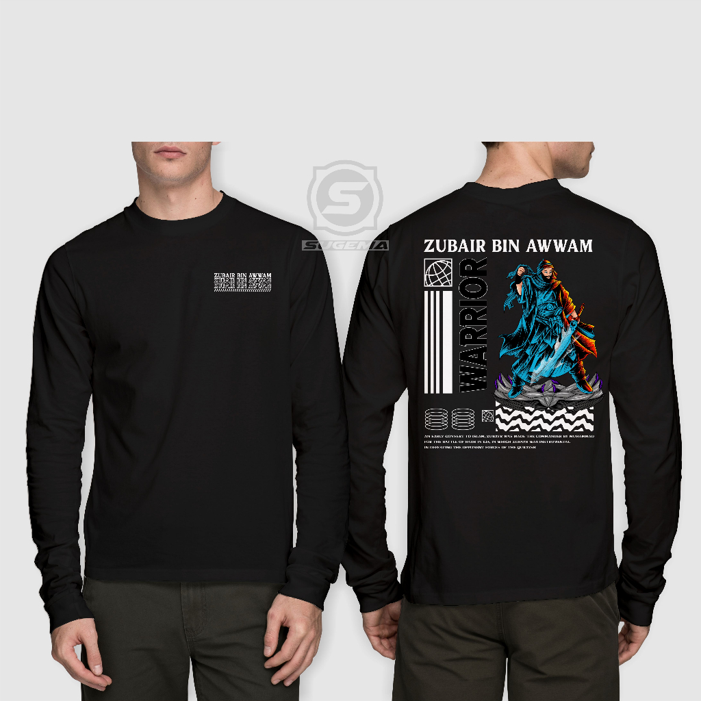 Jual Kaos Zubair Bin Awwam Lengan Panjang 02 Kaos Dakwah Islami