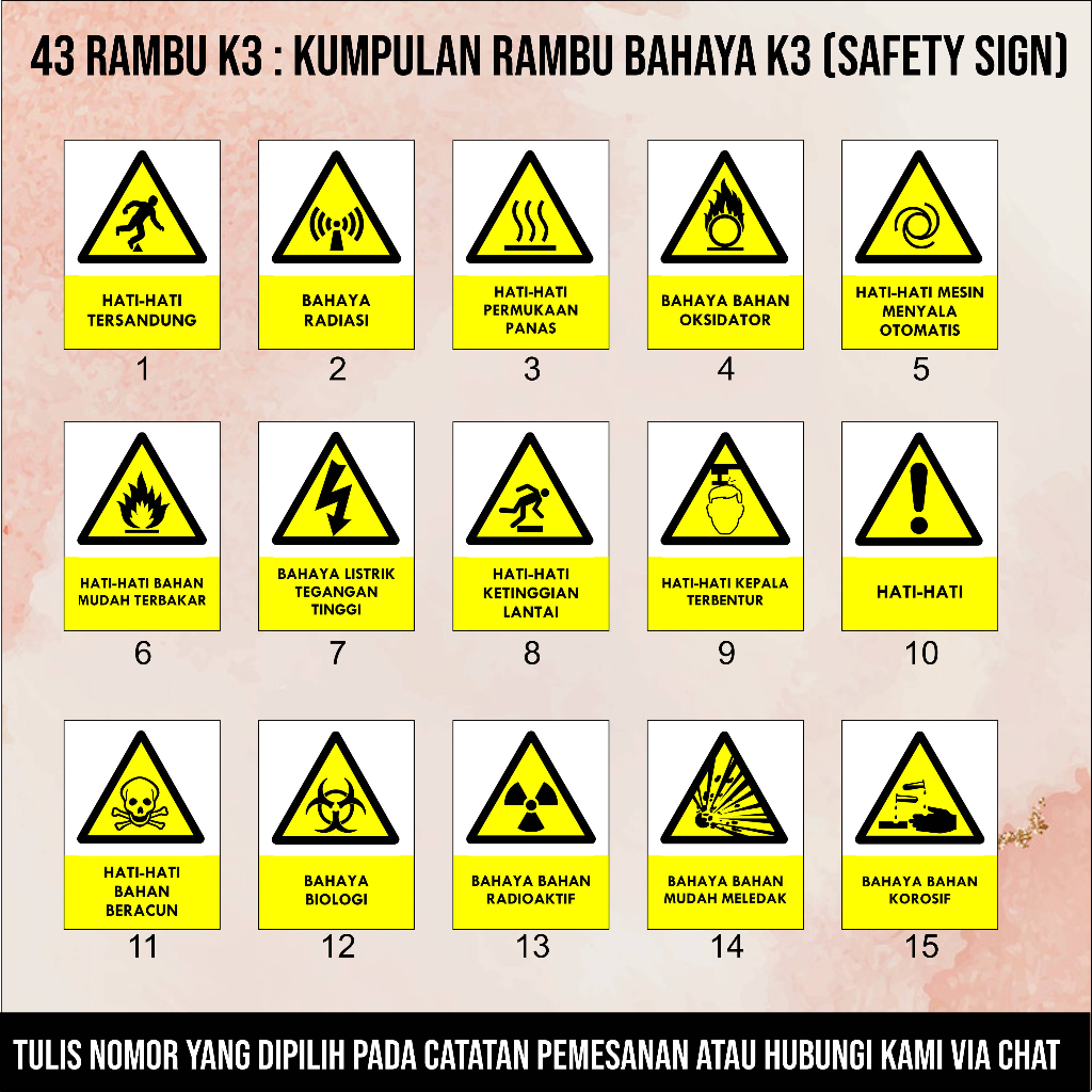 Jual Rambu K3 Kumpulan Rambu Bahaya K3 Safety Sign Shopee Indonesia 