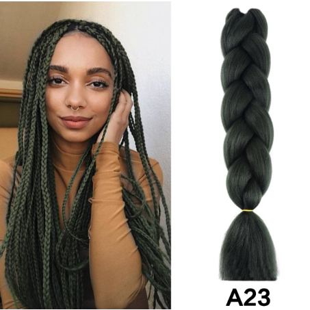 Jual Rambut Palsu Extension Sintetis Model Kepang Jumbo Warna Ombre ...