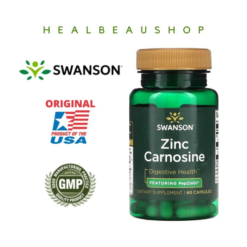 Jual Swanson Zinc Carnosine untuk Lambung/Maag/GERD 60mg Original USA