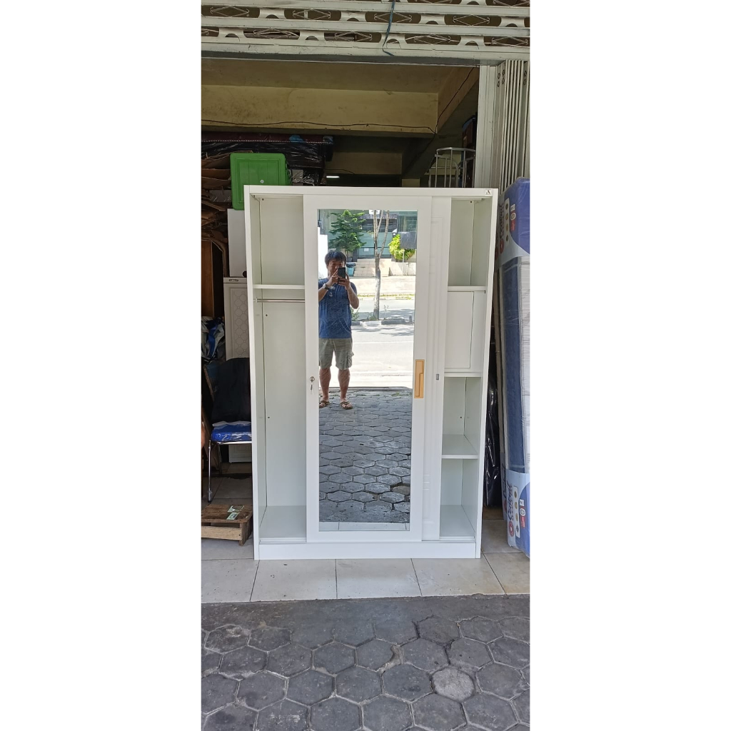 Jual Lemari Besi 2 Pintu 120cm Bahan Besi | Shopee Indonesia