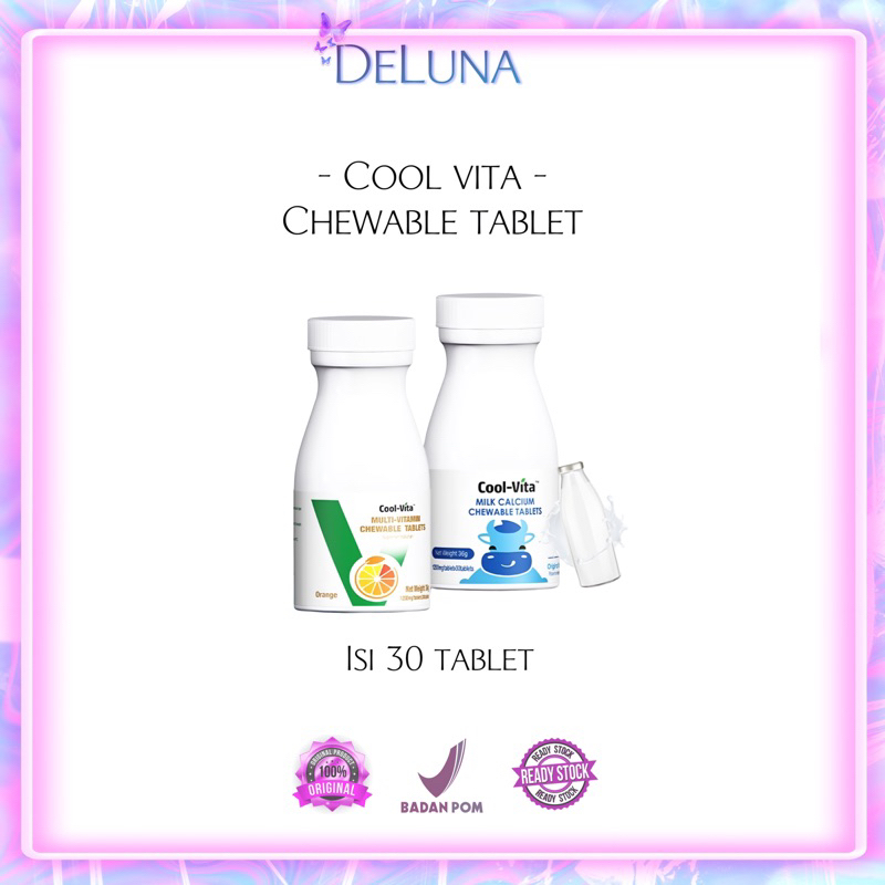 Jual Cool vita multivitamin chewable tablet kunyah suplemen penggemuk badan bpom Shopee Indonesia