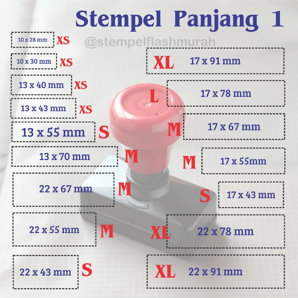 Jual Stempel Flash Persegi Panjang 1 Otomatis Stamp Stample Original