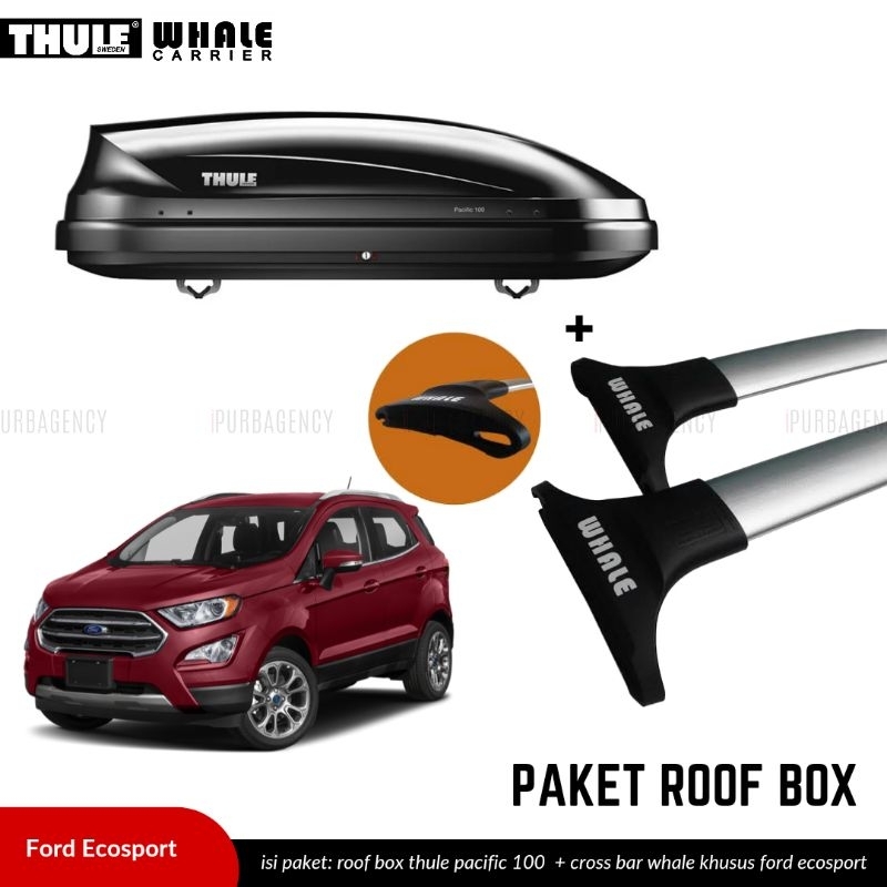 Jual Paket Roof box Thule pacific 100 Cross bar Whale khusus