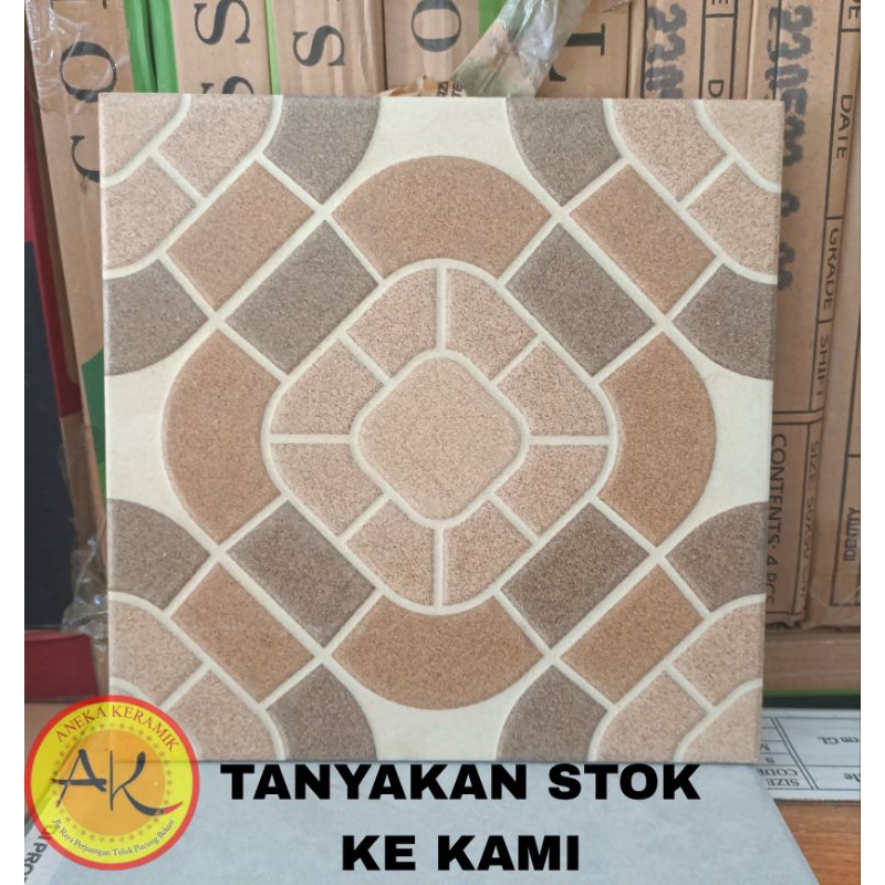 Jual Keramik Lantai Teras Kamar Mandi Motif Kasar Matt 25x25 Tritone