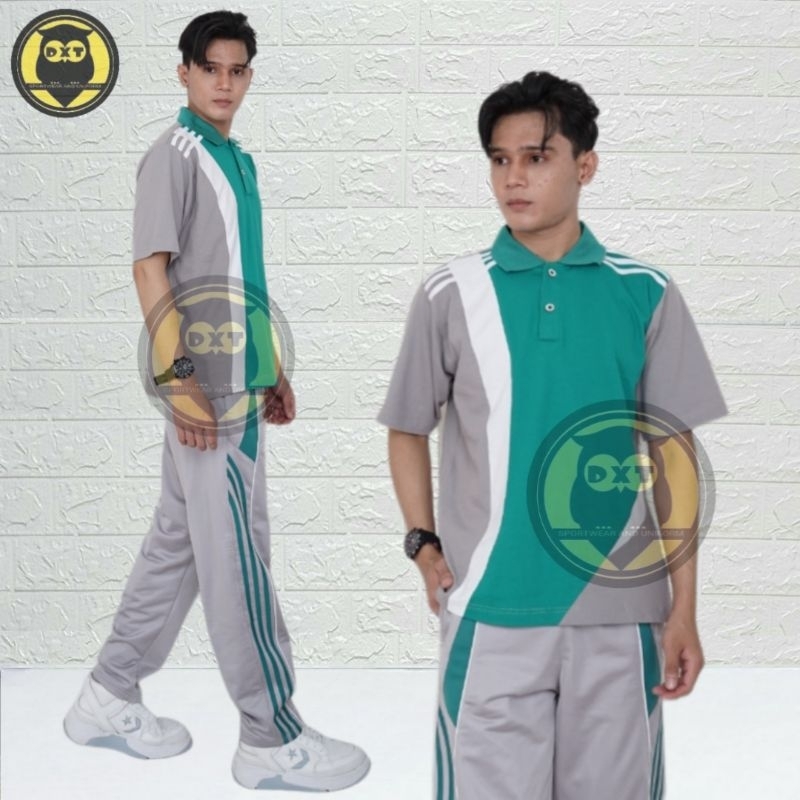 Jual Baju Olahraga Pria 1 Set Lengan Pendek Terbaru / Setelan Trening ...