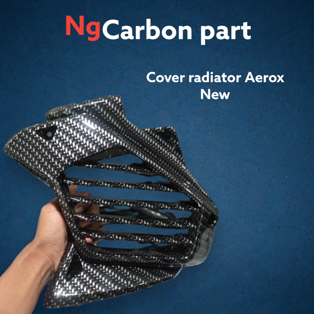 Jual Cover Radiator Aerox New Carbon glossy | Shopee Indonesia