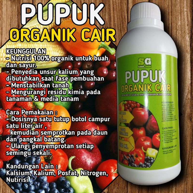 Pupuk organik cair 100% organik nutrisi untuk tanaman buah dan sayur bisa cod termurah kemasan 500 ml