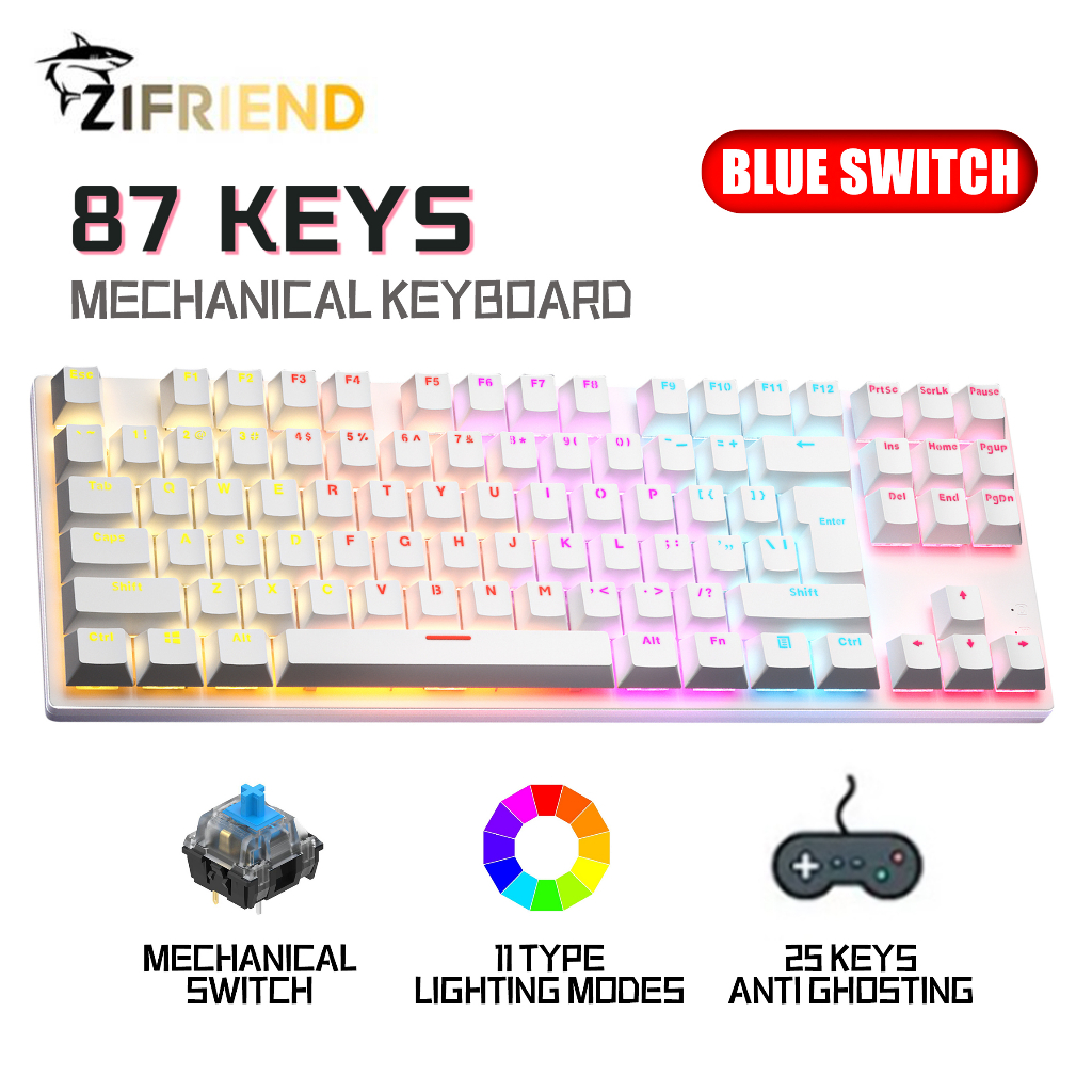 Jual Mechanical Keyboard Wireless 87 Keys Terlengkap  Harga Terbaru  Agustus 2023 Shopee Indonesia
