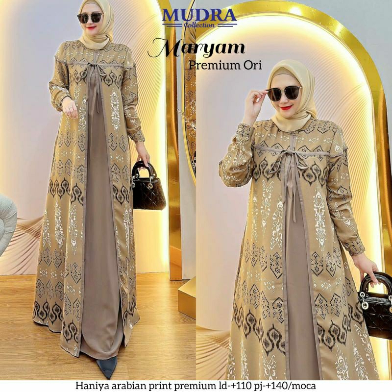 Jual new***MARYAM gamis maxy premium dress**bahan haniya arabian print ...