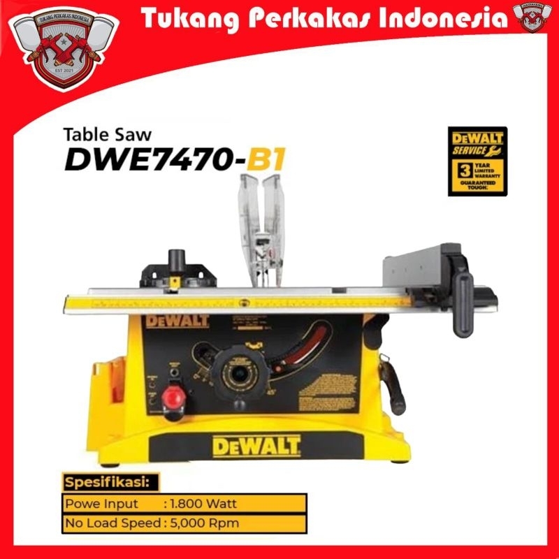 Jual Dewalt table saw 10 inch meja mesin potong circulaw saw DWE7470