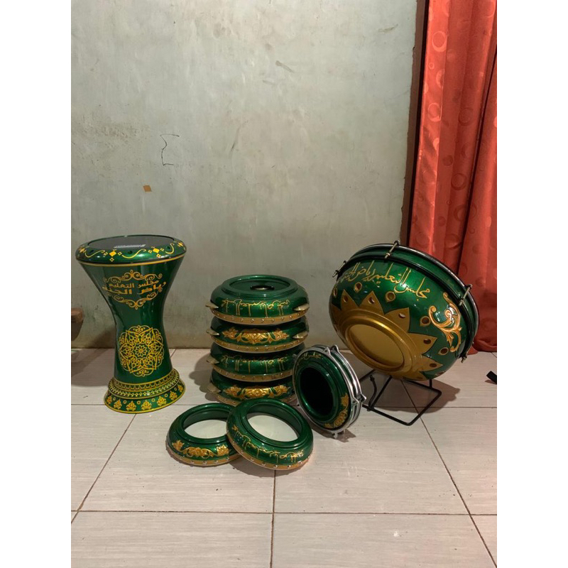 Jual ALAT HADROH REBANA FULLSET LENGKAP FREE CUSTOM UKIR LOGO & NAMA ...