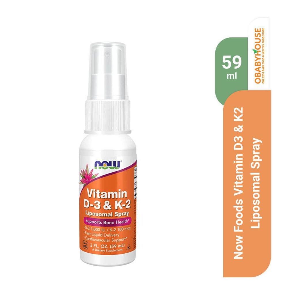 Jual Now Foods Vitamin D3 & K2 Liposomal Spray 59 ml Shopee Indonesia