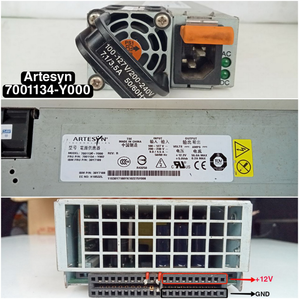 Jual Power Supply Unit ex Computer Server Output rata rata 3,3v 5v, 12v ...