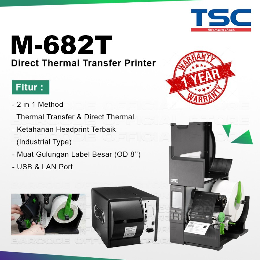 Jual Printer Barcode TSC M-682T / M682T / M 682 T Cetak Label ...