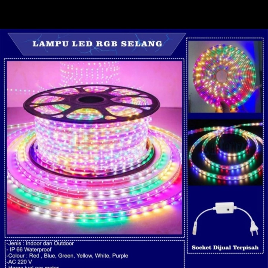Jual Lampu LED Strip RGB 3528 6 Warna RGB permeter | Shopee Indonesia