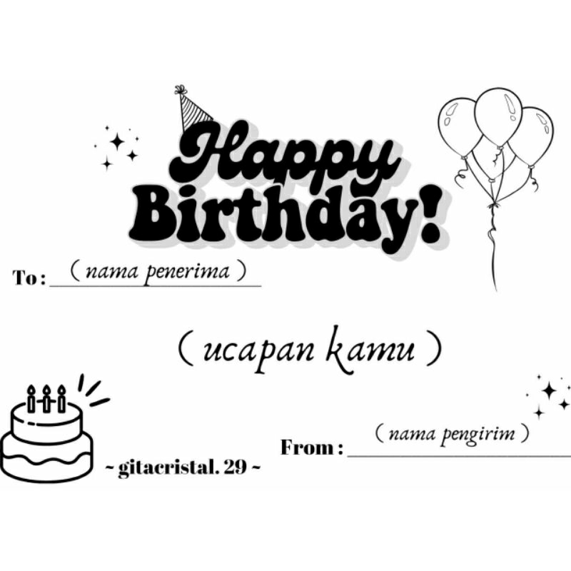 Jual KARTU UCAPAN ULANG TAHUN, VALENTINE, ANNIVERSARY | Shopee Indonesia