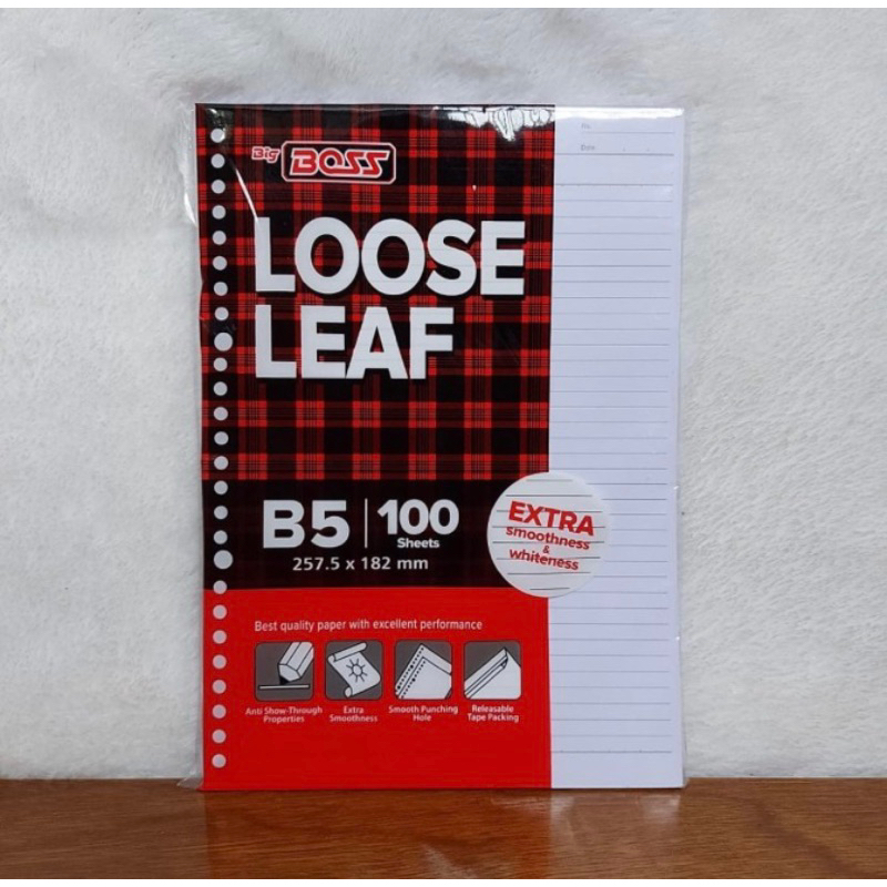 Jual Kertas Loose Leaf/Kertas File Isi Binder B5 Isi 100 Lembar (1 Pack ...