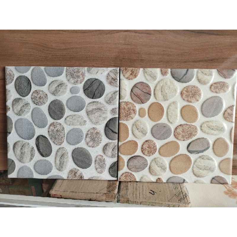 Jual Keramik 25x25 Motif Batu Alam Cream Abu Matt Kasar Shopee