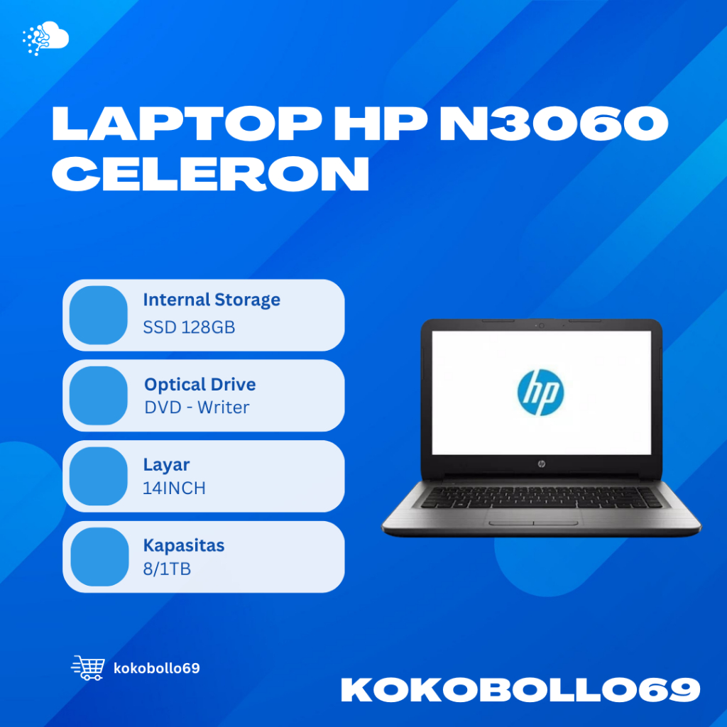 Jual LAPTOP HP N3060 CELERON RAM 4GB-HDD 500GB WINDOWS 10 | Shopee