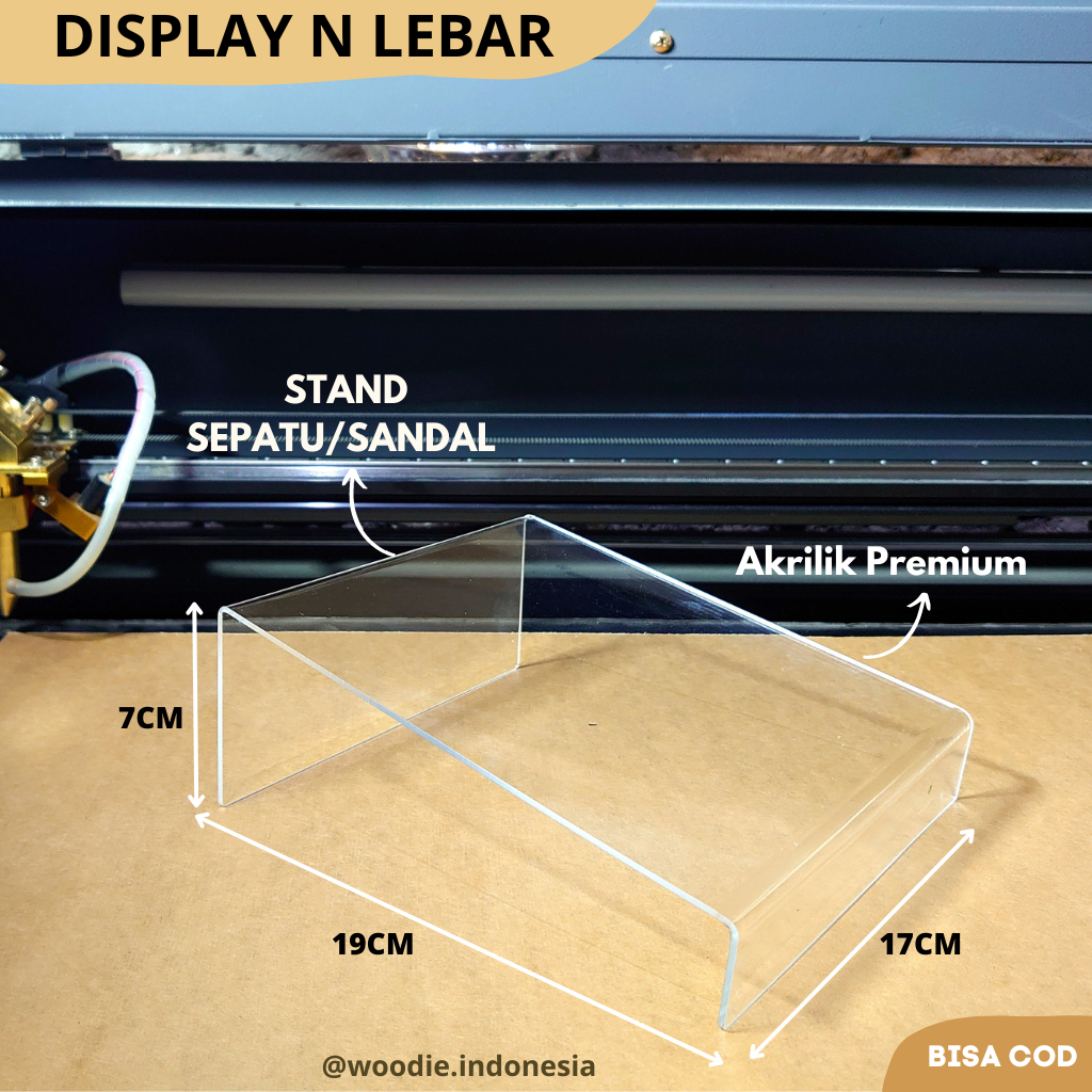 Jual Display Sepatu/Sandal Model N Lebar 17 Cm Stand Akrilik Bisa Untuk ...