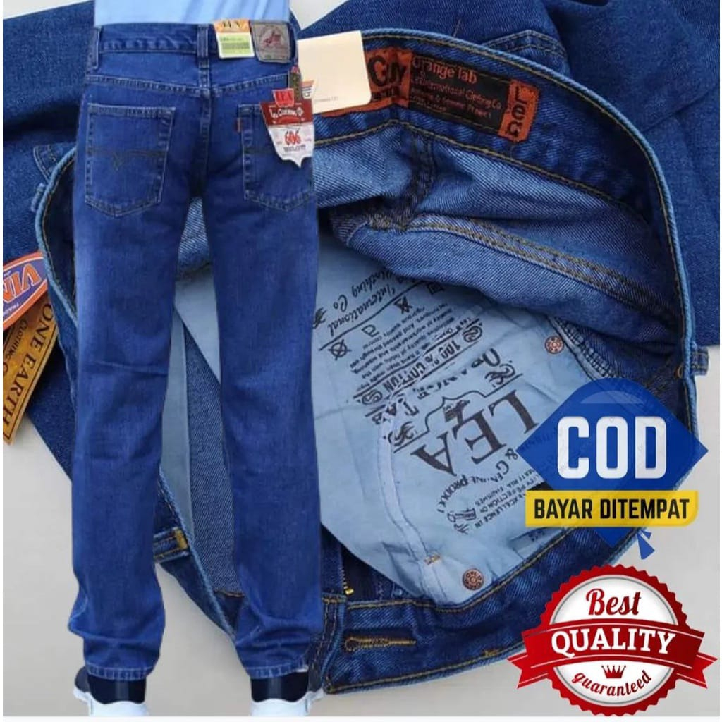 Jual CELANA JEANS PRIA LEA STANDAR REGULER PREMIUM 28 sampai 38 bisa