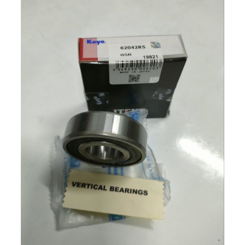 RBI SS6204-2RS Ball Bearing – 20mm X 47mm X 14mm, Stainless Steel, Rubber Sealed