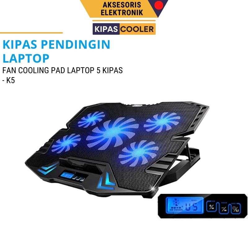 Jual New Cooling Pad Laptop 5 Fan Pendingin Laptop Cooling Cooler