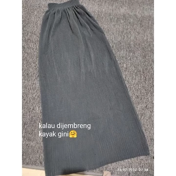 Rok Span Plisket Lidi Rok Span Lidi Bahan Adem Fit To L