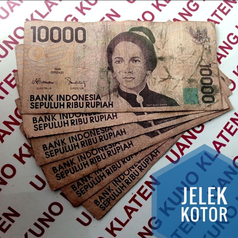 Jual Asli Jelek 10 000 Rupiah Tahun Cut Nyak Din 1998 Rp 10000 Dhien