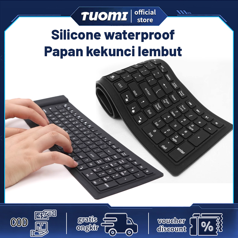 Jual Tuomikeyboard fleksibel /KEYBOARD USB /Silikon Keyboard /Keyboard