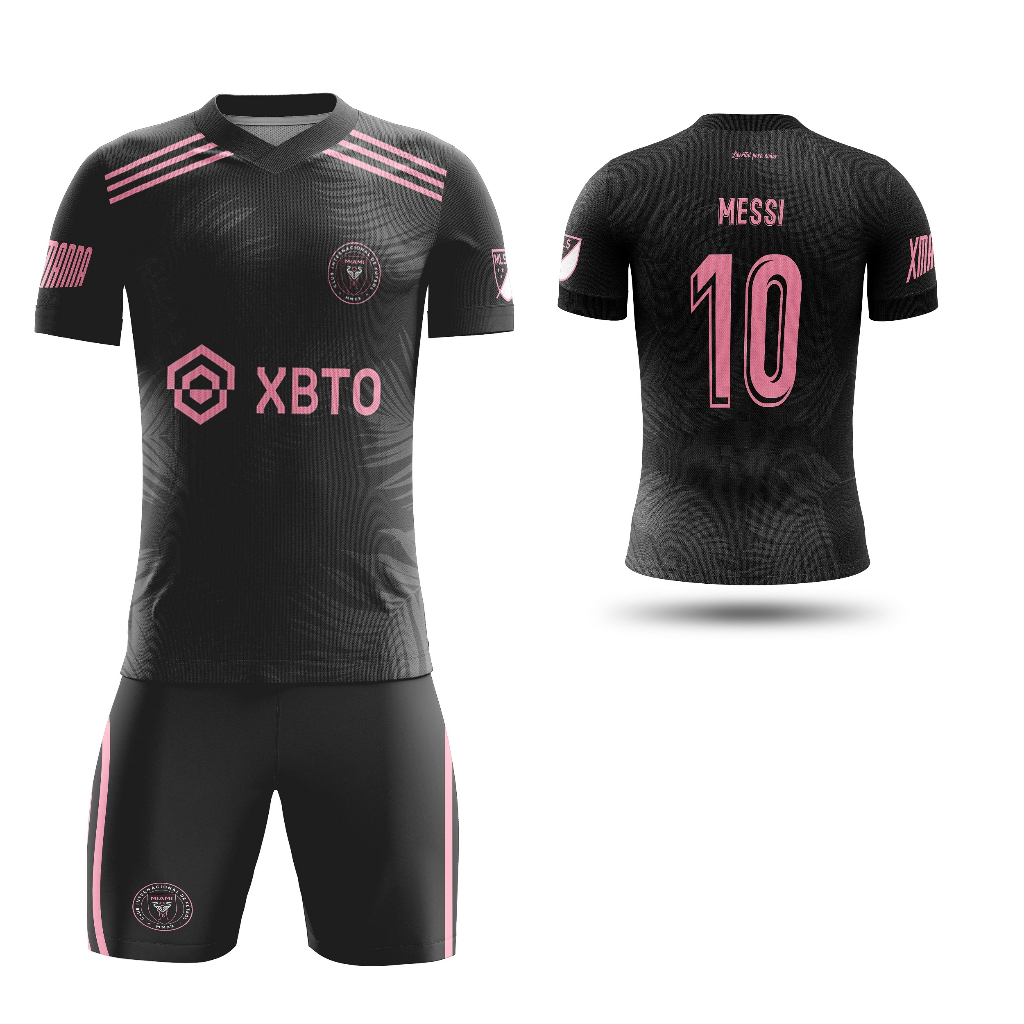 Jual Baju Pria Jersey Inter Miami Away 2023 Messi Sepak Bola Custom ...