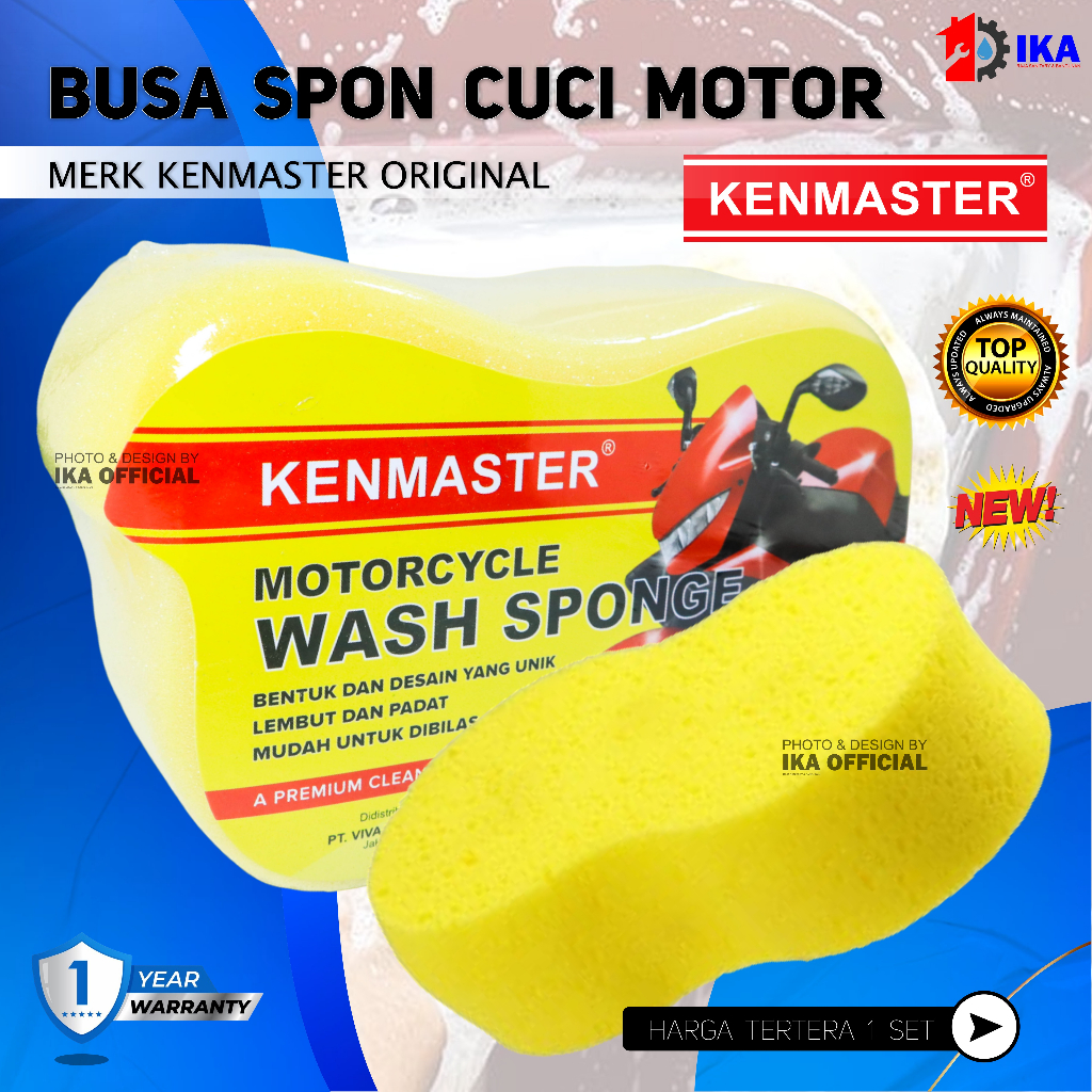 Jual Busa Pencuci Motor Mobil - Kenmaster Spons Cuci Motor Set 2pcs ...