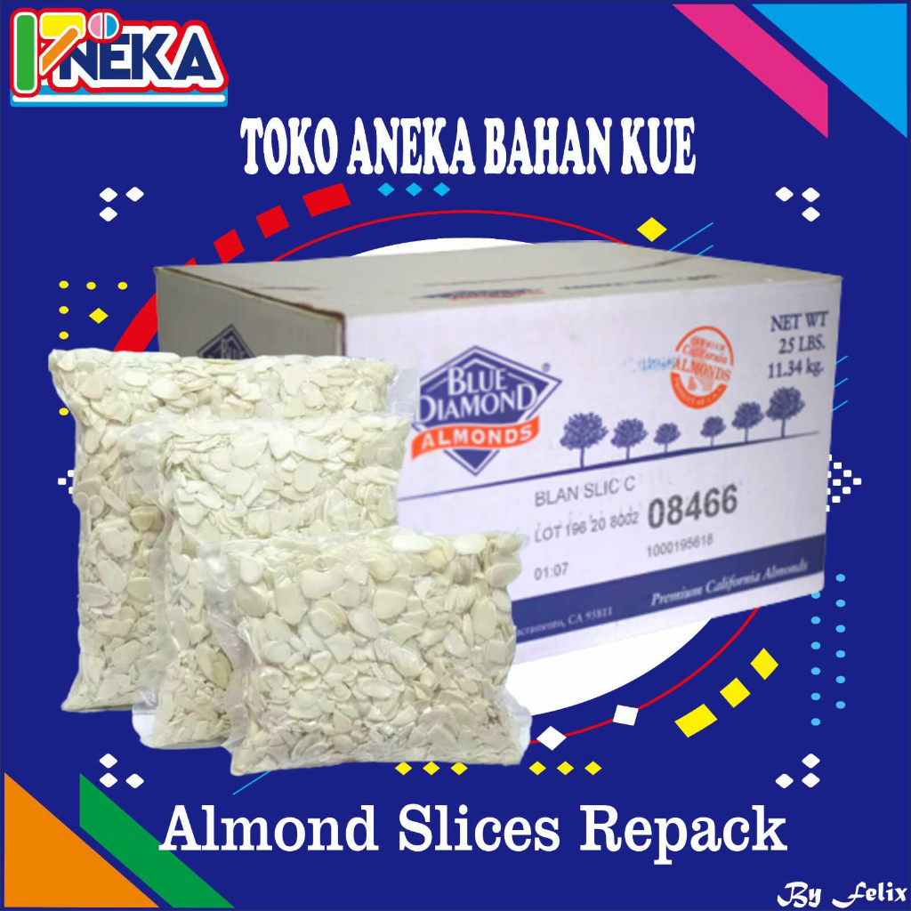 Jual Kacang Almond Slice Gr Repack Shopee Indonesia