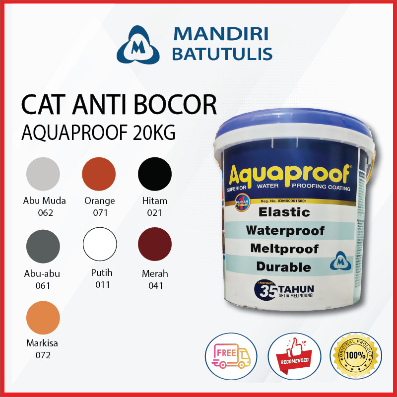 Jual Aquaproof Cat Pelapis Anti Bocor 20kg Aqua Proof Pail Ember Besar Pel Shopee Indonesia 7944