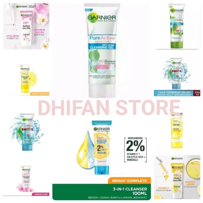 Jual Garnier Facial Foam 100ml All Varian Sabun Cuci Muka Garnier