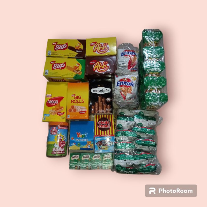 Jual Paket Usaha Snack 200 Ribu Berat 5kg Isi Bisa Request Shopee