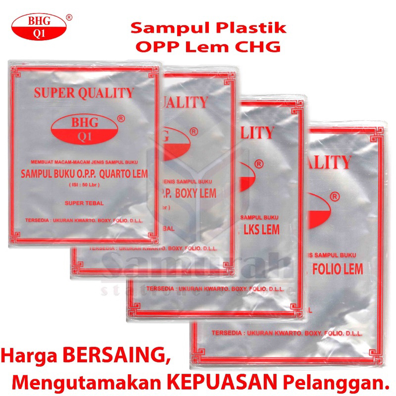 Jual Sampul Plastik Buku Opp Lem Kuarto Boxy Isi 10 Lembar Shopee