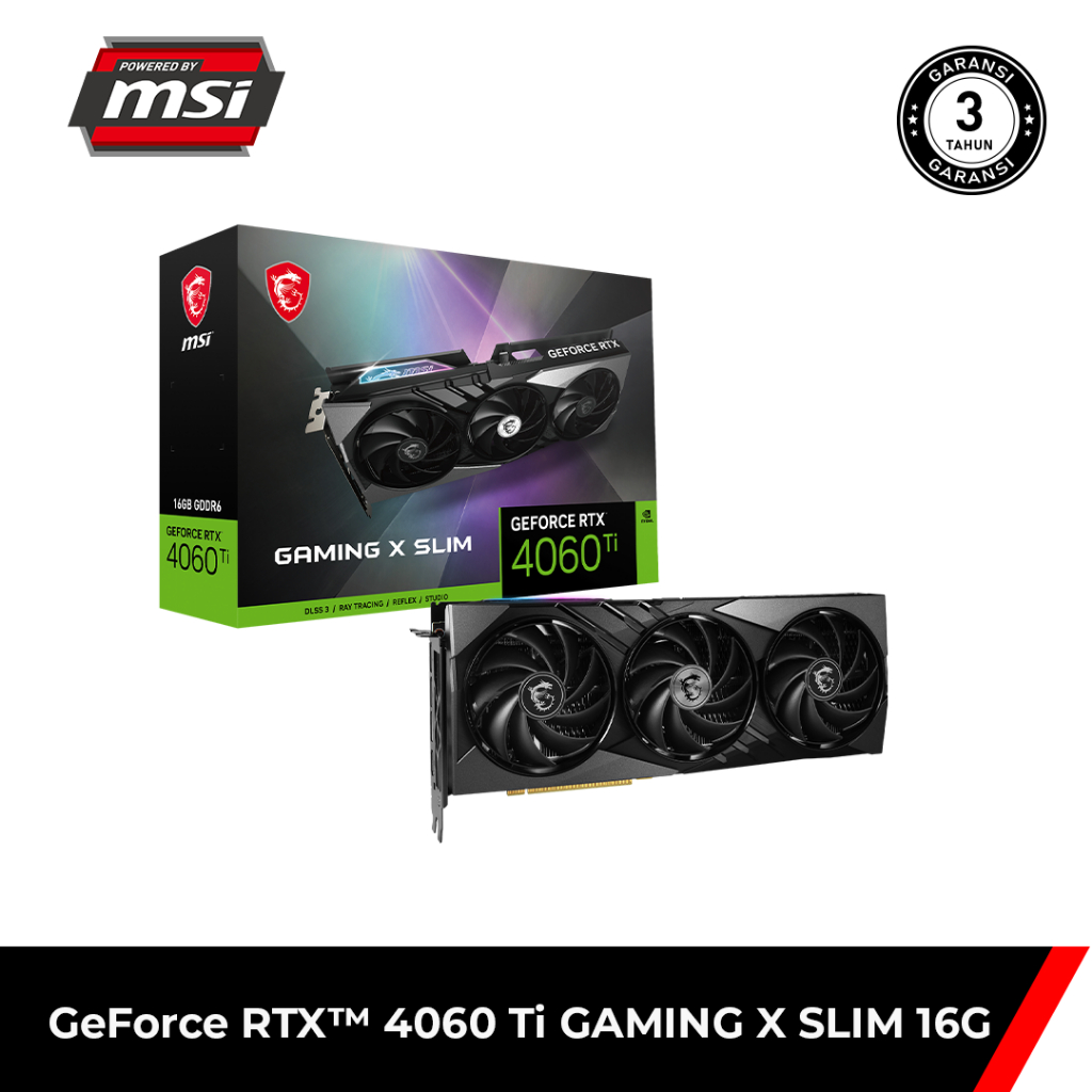 Jual MSI VGA GeForce RTX 4060 Ti Gaming X Slim 16GB GDDR6 | Shopee ...