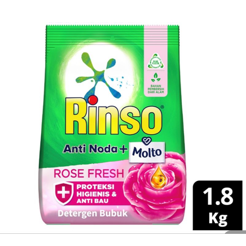 Jual Rinso Molto Anti Noda Deterjen Bubuk Rose Fresh 1.8kg | Shopee ...
