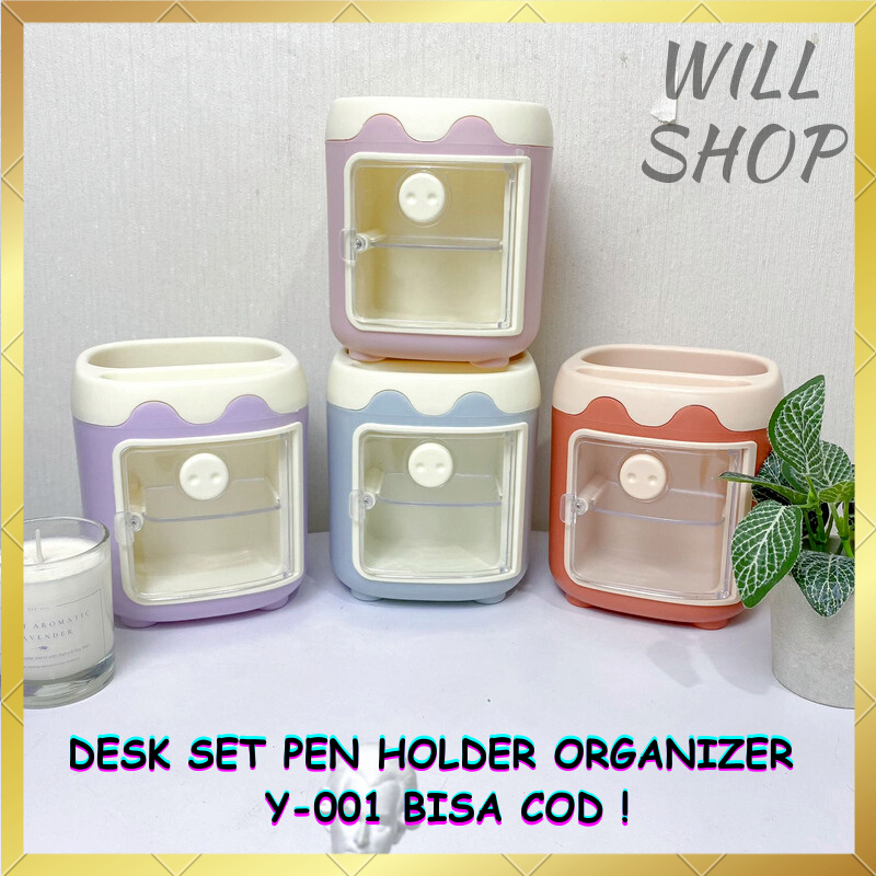 Jual DESK SET PEN HOLDER ORGANIZER Y-001 / TEMPAT PENYIMPANAN ALAT ...