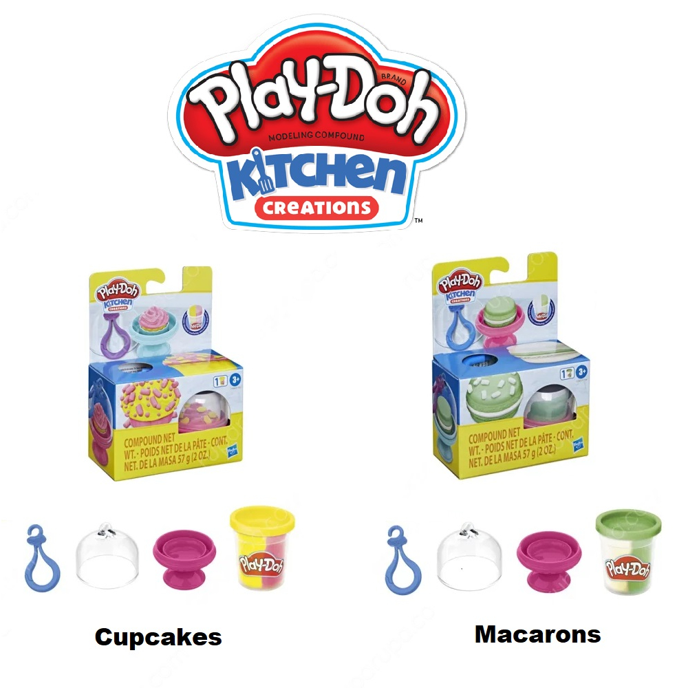Hasbro Play-Doh Creations Cupcakes and Macarons Mini Clip-On