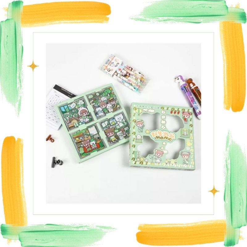 Jual (1pcs) Sticker MOMO Stiker 2D Momo Aesthetic Journal Shopee Indonesia