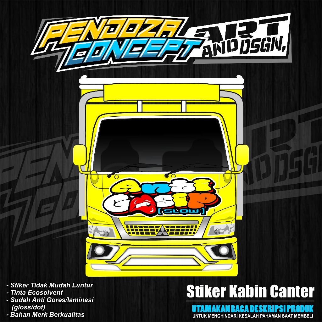 Jual STICKER KABIN CANTER STIKER DECAL KABIN TRUK CANTER TULISAN ANTI GOSIP  STIKER KATA KATA KEREN | Shopee Indonesia
