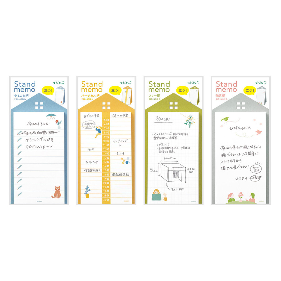 Jual Midori Standing Memo Vertical Type To Do List Memo Pad Small Note ...